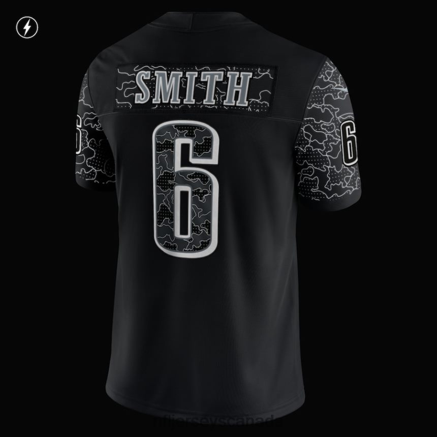 Men Philadelphia Eagles DeVonta Smith Nike Black RFLCTV Limited Jersey Clothing NFL TBXFR62181
