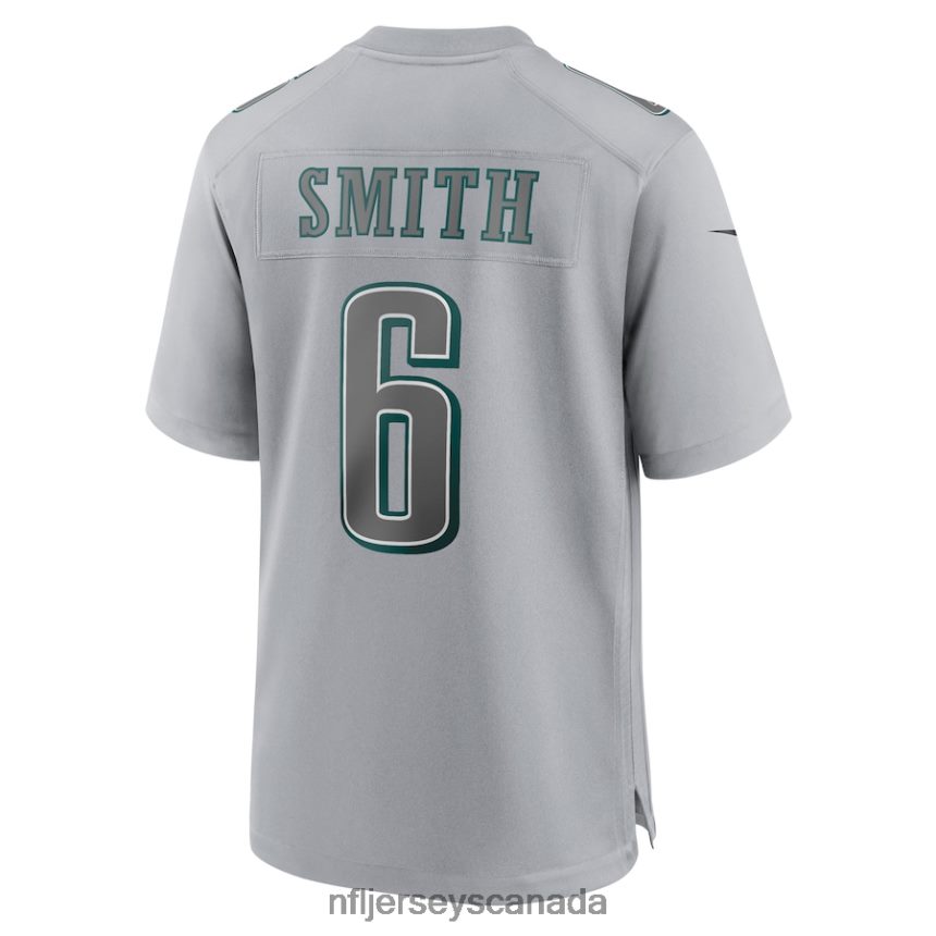 Men Philadelphia Eagles DeVonta Smith Nike Gray Super Bowl LVII Patch Atmosphere Fashion Game Jersey Clothing NFL TBXFR6481