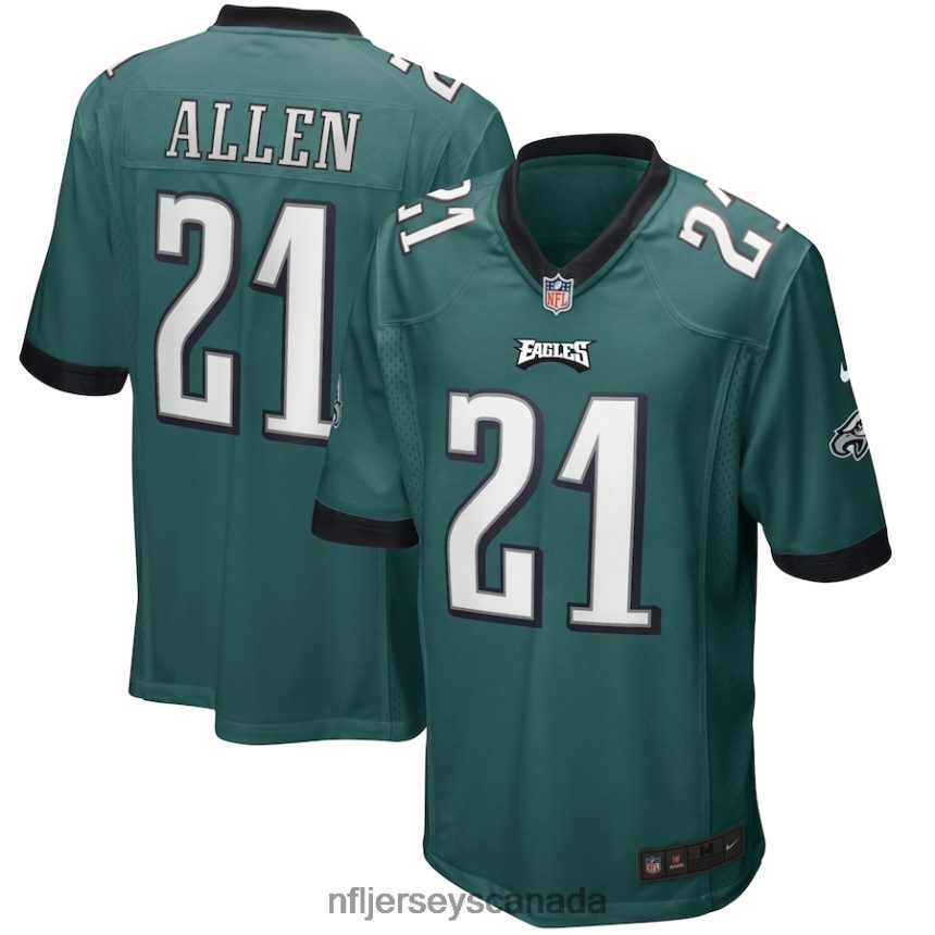 Men Philadelphia Eagles Eric Allen Nike Midnight Green Game Retired Player Jersey Clothing NFL TBXFR65710