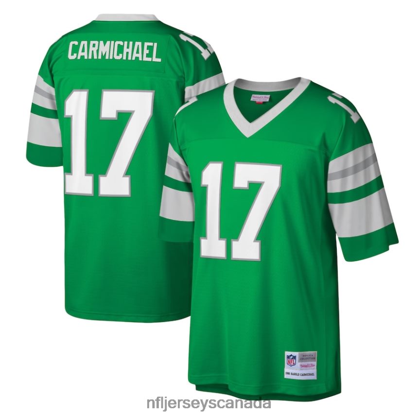 Men Philadelphia Eagles Harold Carmichael Mitchell  Ness Kelly Green Legacy Replica Jersey Clothing NFL TBXFR62146
