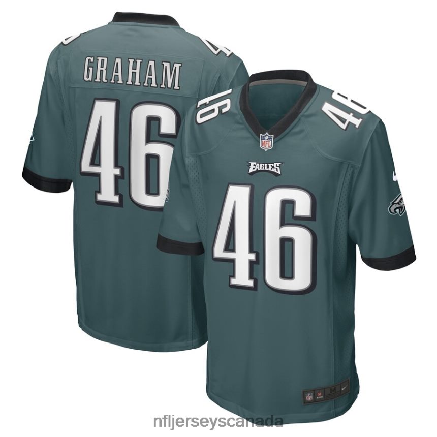 Men Philadelphia Eagles Jaeden Graham Nike Midnight Green Game Player Jersey Clothing NFL TBXFR66075