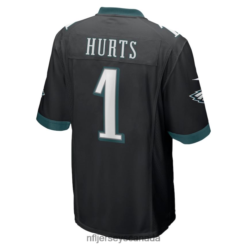 Men Philadelphia Eagles Jalen Hurts Nike Black Game Jersey Clothing NFL TBXFR69