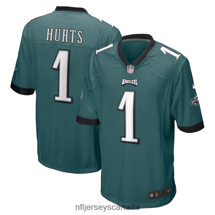 Men Philadelphia Eagles Jalen Hurts Nike Midnight Green Team Game Jersey Clothing NFL TBXFR6147