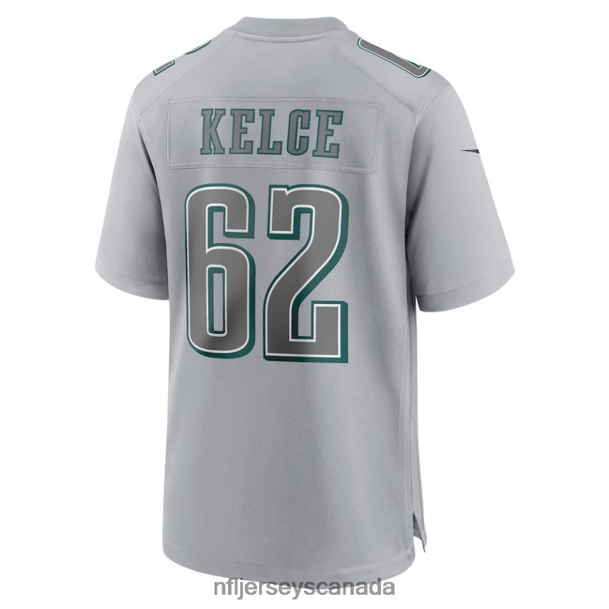 Men Philadelphia Eagles Jason Kelce Nike Gray Super Bowl LVII Patch Atmosphere Fashion Game Jersey Clothing NFL TBXFR673