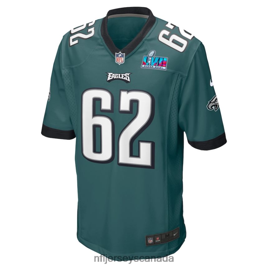 Men Philadelphia Eagles Jason Kelce Nike Midnight Green Super Bowl LVII Patch Game Jersey Clothing NFL TBXFR612