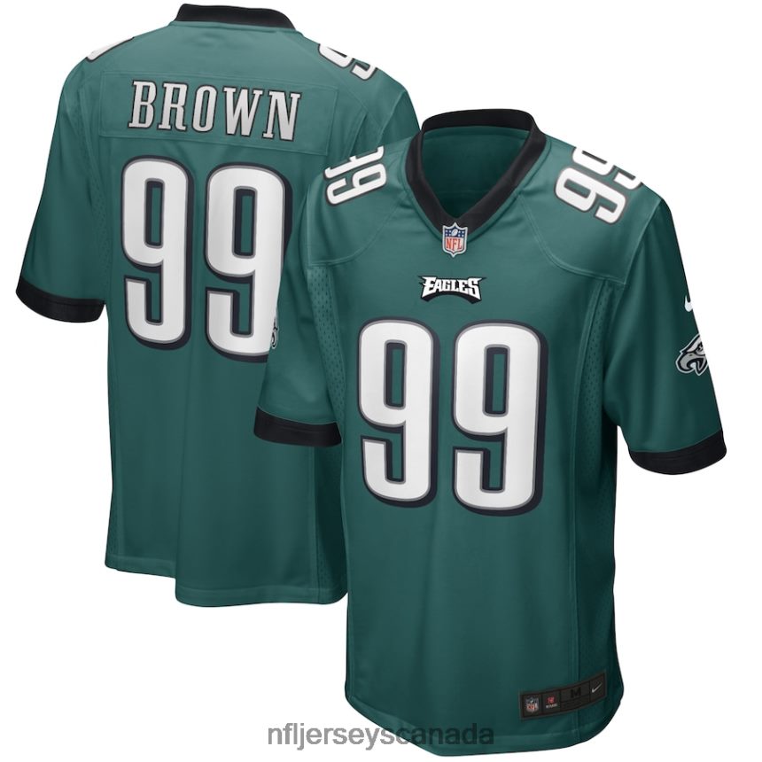 Men Philadelphia Eagles Jerome Brown Nike Midnight Green Game Retired Player Jersey Clothing NFL TBXFR62568
