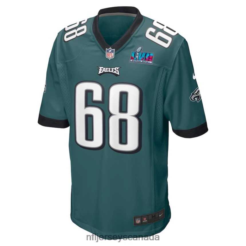 Men Philadelphia Eagles Jordan Mailata Nike Midnight Green Super Bowl LVII Patch Game Jersey Clothing NFL TBXFR61148