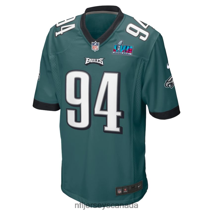 Men Philadelphia Eagles Josh Sweat Nike Midnight Green Super Bowl LVII Patch Game Jersey Clothing NFL TBXFR6707