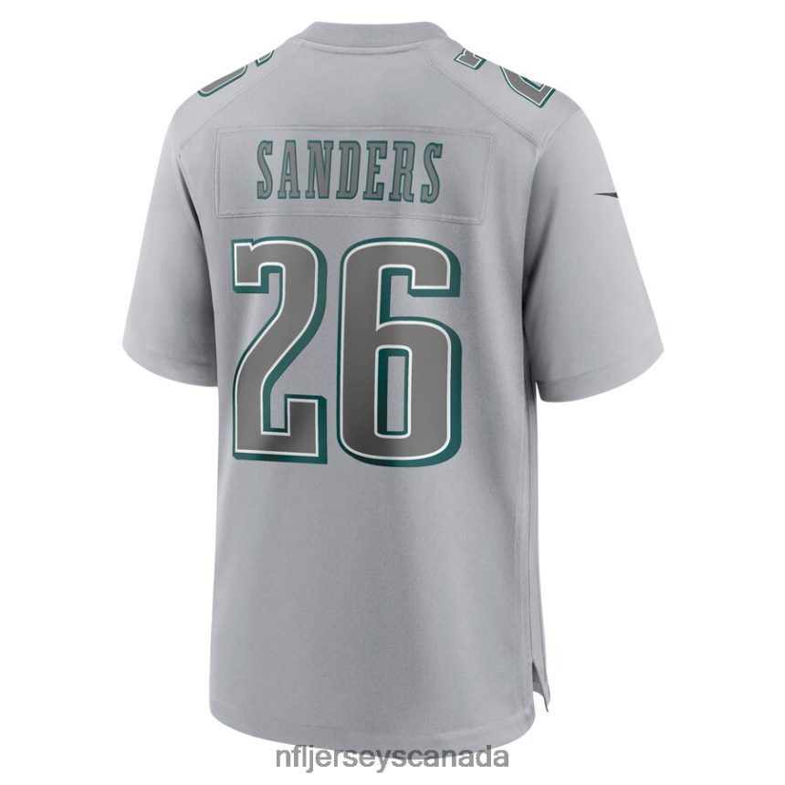 Men Philadelphia Eagles Miles Sanders Nike Gray Super Bowl LVII Patch Atmosphere Fashion Game Jersey Clothing NFL TBXFR6397