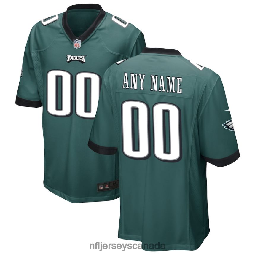 Men Philadelphia Eagles Nike Midnight Green Custom Game Jersey Clothing NFL TBXFR613