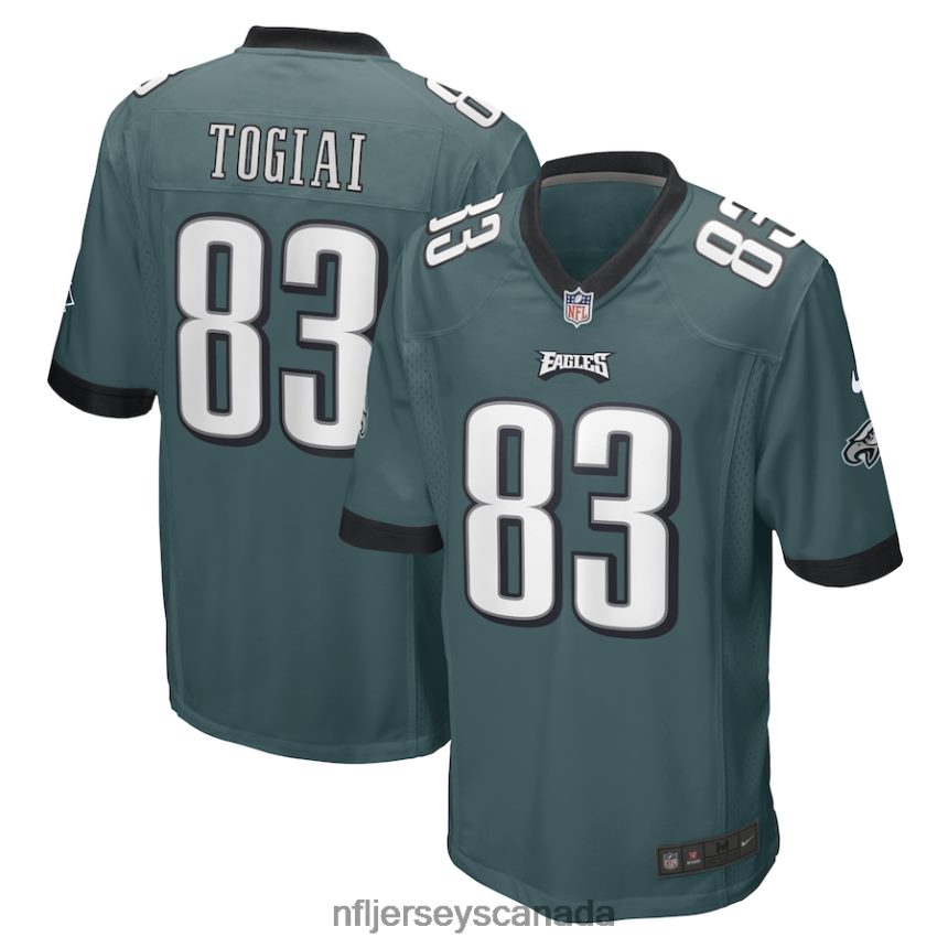 Men Philadelphia Eagles Noah Togiai Nike Midnight Green Game Player Jersey Clothing NFL TBXFR64168