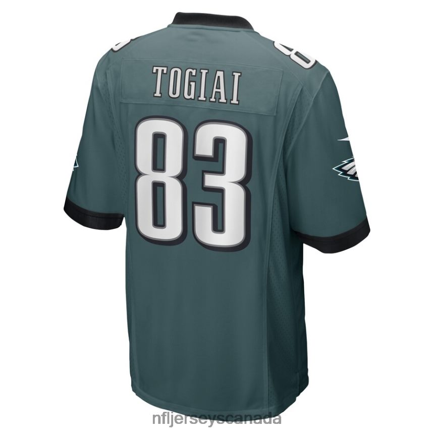 Men Philadelphia Eagles Noah Togiai Nike Midnight Green Game Player Jersey Clothing NFL TBXFR64168