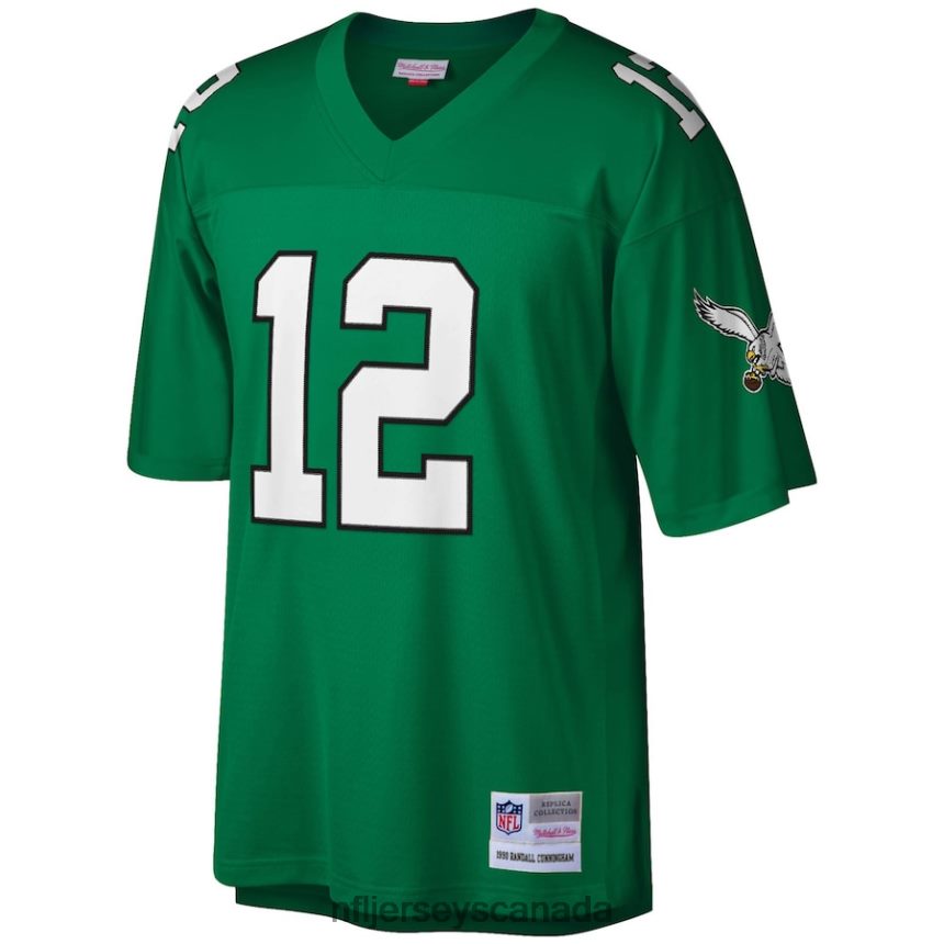 Men Philadelphia Eagles Randall Cunningham Mitchell  Ness Kelly Green Legacy Replica Jersey Clothing NFL TBXFR62299
