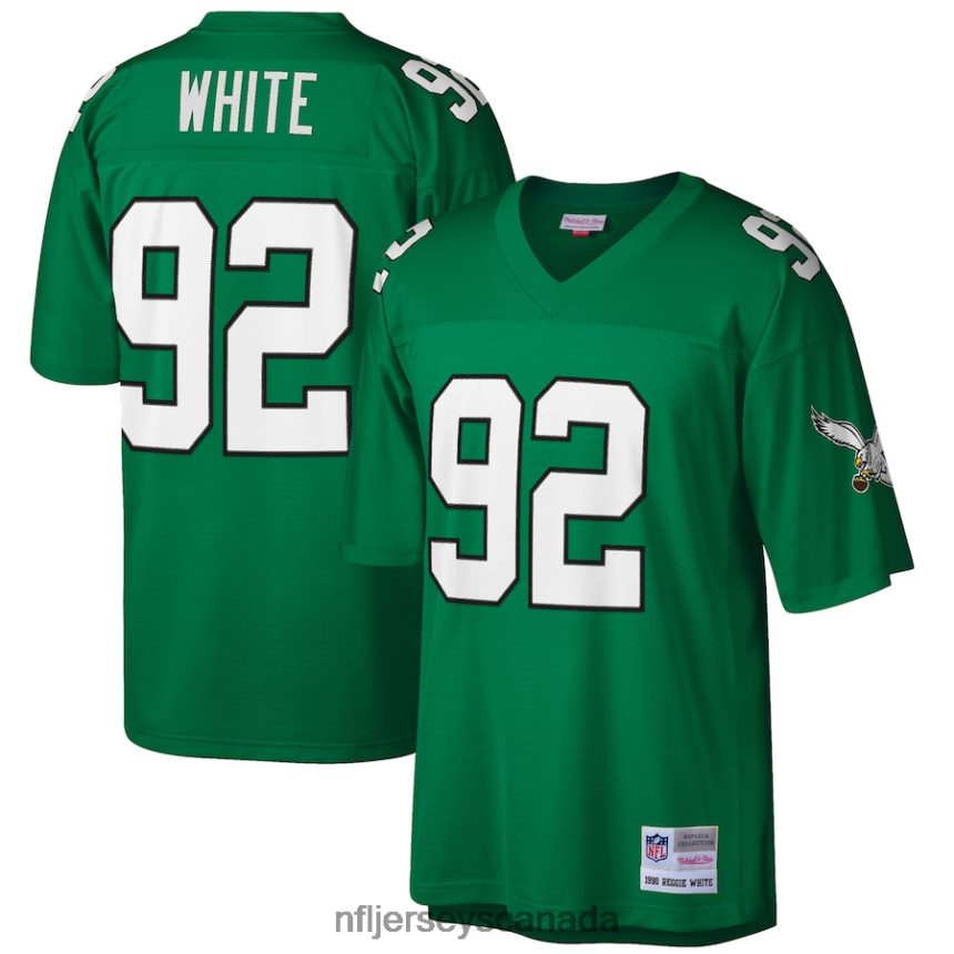 Men Philadelphia Eagles Reggie White Mitchell  Ness Kelly Green Big  Tall 1990 Retired Player Replica Jersey Clothing NFL TBXFR6469