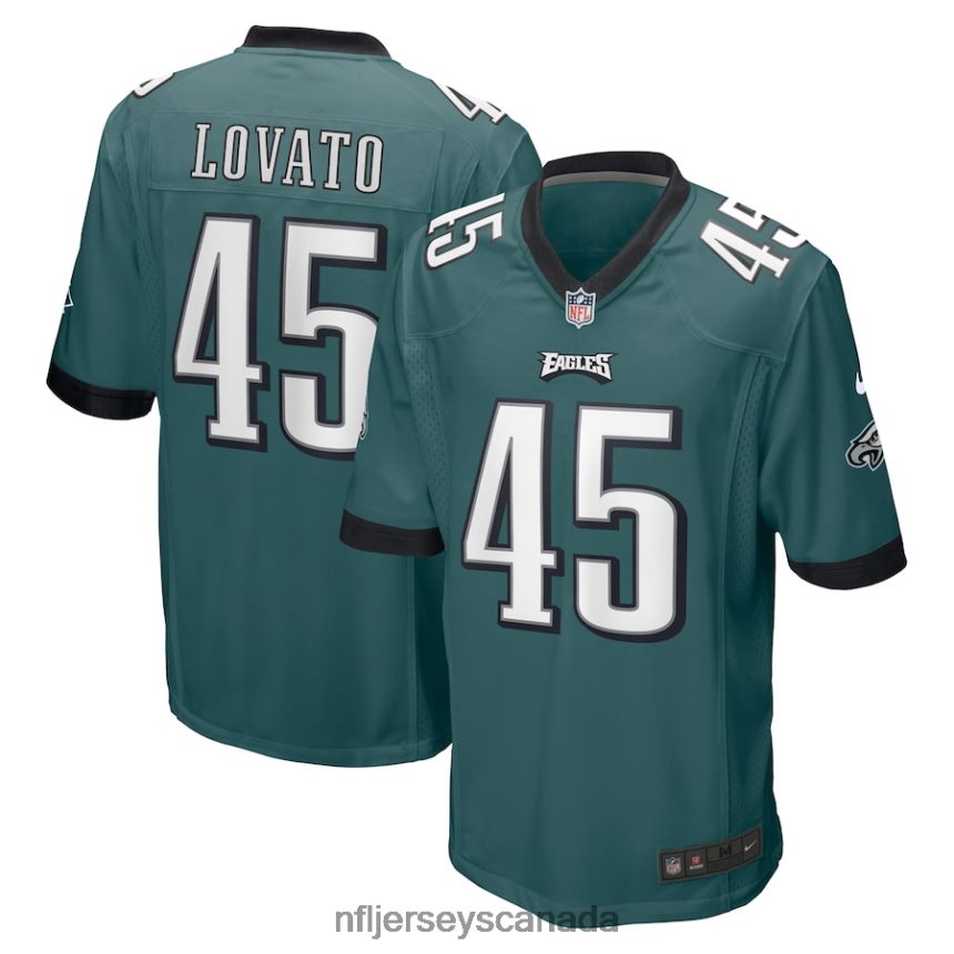 Men Philadelphia Eagles Rick Lovato Nike Midnight Green Game Jersey Clothing NFL TBXFR64344