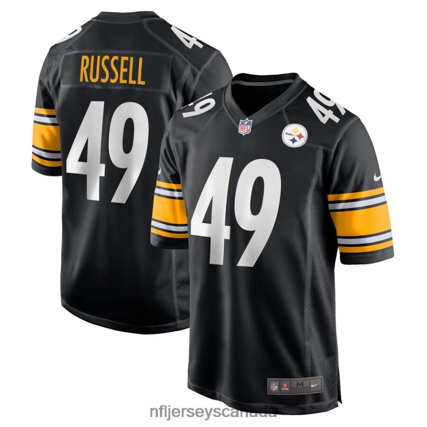 Men Pittsburgh Steelers Chapelle Russell Nike Black Game Player Jersey Clothing NFL TBXFR66399