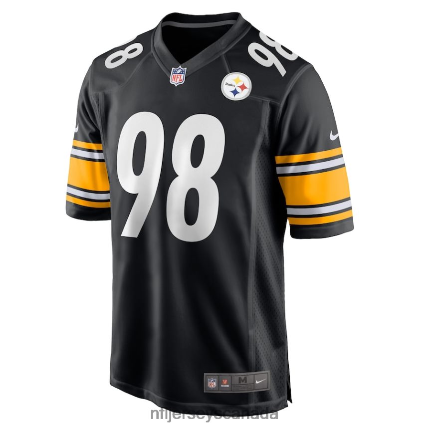 Men Pittsburgh Steelers DeMarvin Leal Nike Black Game Player Jersey Clothing NFL TBXFR66828