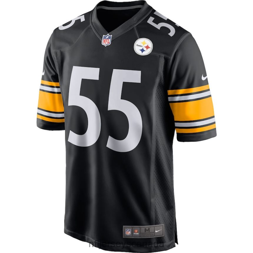 Men Pittsburgh Steelers Devin Bush Nike Black Game Player Jersey Clothing NFL TBXFR6752