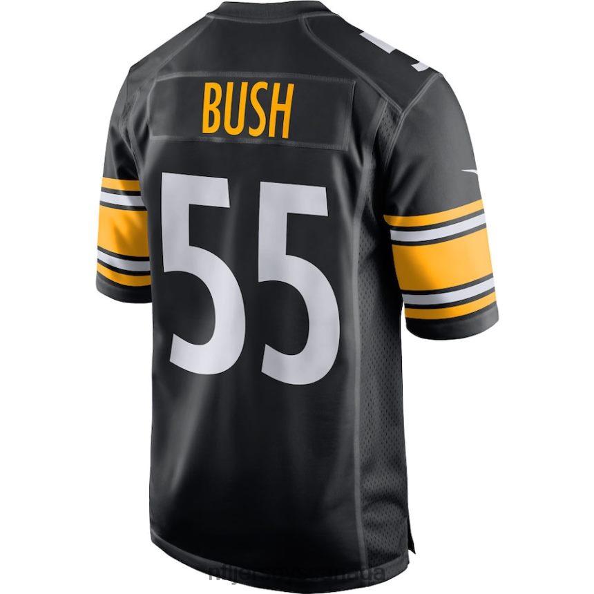 Men Pittsburgh Steelers Devin Bush Nike Black Game Player Jersey Clothing NFL TBXFR6752