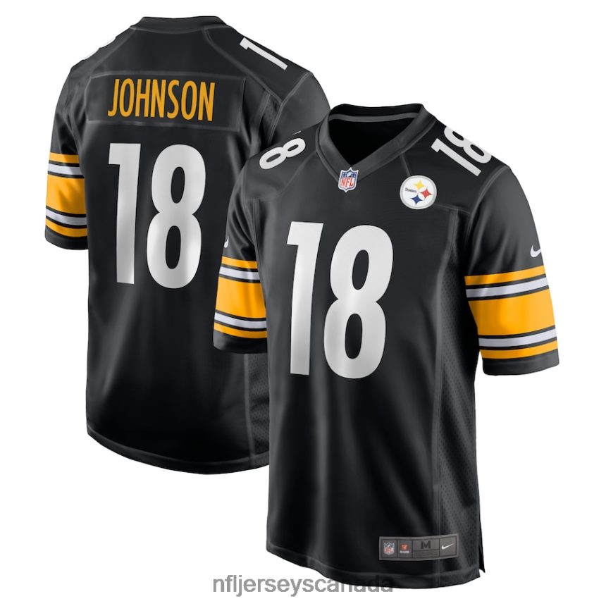 Men Pittsburgh Steelers Diontae Johnson Nike Black Game Team Jersey Clothing NFL TBXFR65353