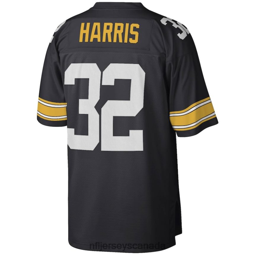 Men Pittsburgh Steelers Franco Harris Mitchell  Ness Black Legacy Replica Jersey Clothing NFL TBXFR6427