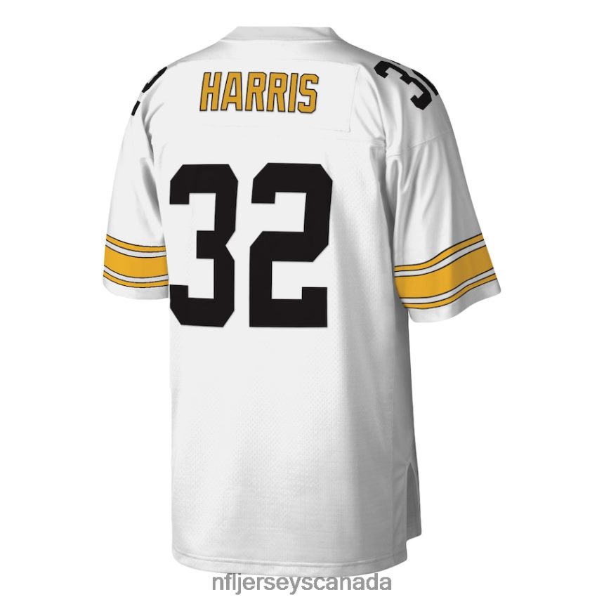 Men Pittsburgh Steelers Franco Harris Mitchell  Ness White Legacy Replica Jersey Clothing NFL TBXFR62098