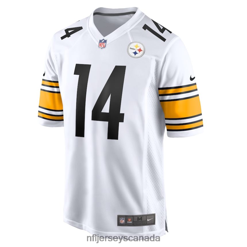 Men Pittsburgh Steelers George Pickens Nike White Game Player Jersey Clothing NFL TBXFR6217