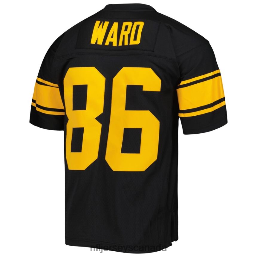 Men Pittsburgh Steelers Hines Ward Mitchell  Ness Black Alternate 2008 Legacy Replica Jersey Clothing NFL TBXFR62790