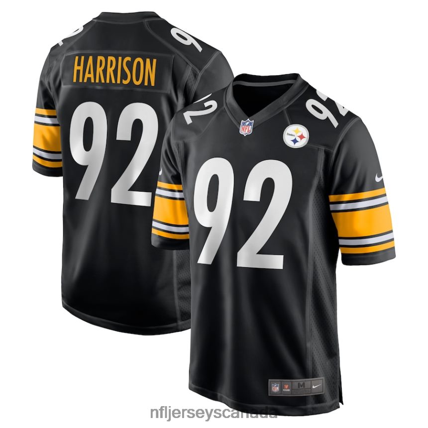 Men Pittsburgh Steelers James Harrison Nike Black Retired Game Jersey Clothing NFL TBXFR6338