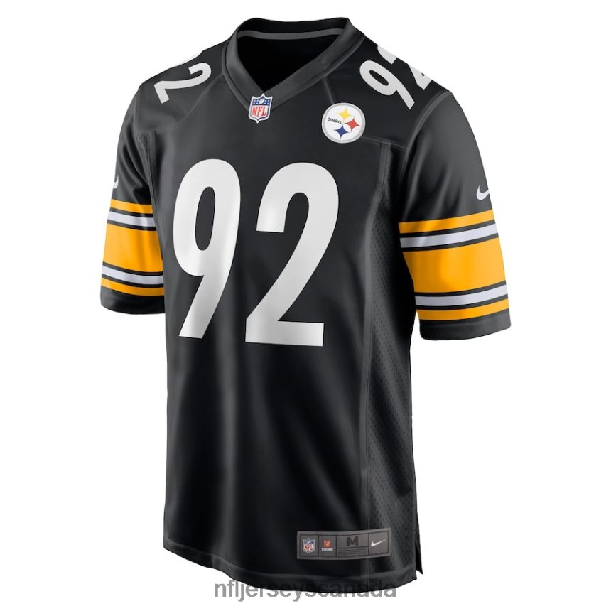 Men Pittsburgh Steelers James Harrison Nike Black Retired Game Jersey Clothing NFL TBXFR6338