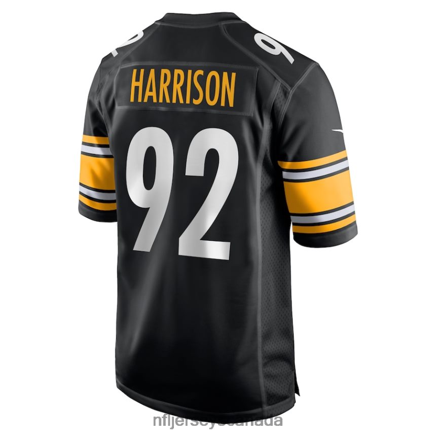Men Pittsburgh Steelers James Harrison Nike Black Retired Game Jersey Clothing NFL TBXFR6338