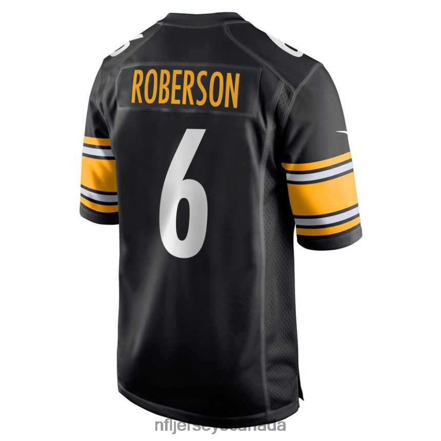 Men Pittsburgh Steelers Jaquarii Roberson Nike Black Game Player Jersey Clothing NFL TBXFR66893