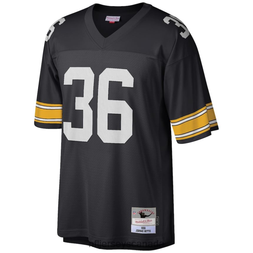 Men Pittsburgh Steelers Jerome Bettis Mitchell  Ness Black Big  Tall 1996 Retired Player Replica Jersey Clothing NFL TBXFR6840