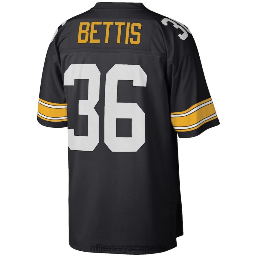 Men Pittsburgh Steelers Jerome Bettis Mitchell  Ness Black Big  Tall 1996 Retired Player Replica Jersey Clothing NFL TBXFR6840