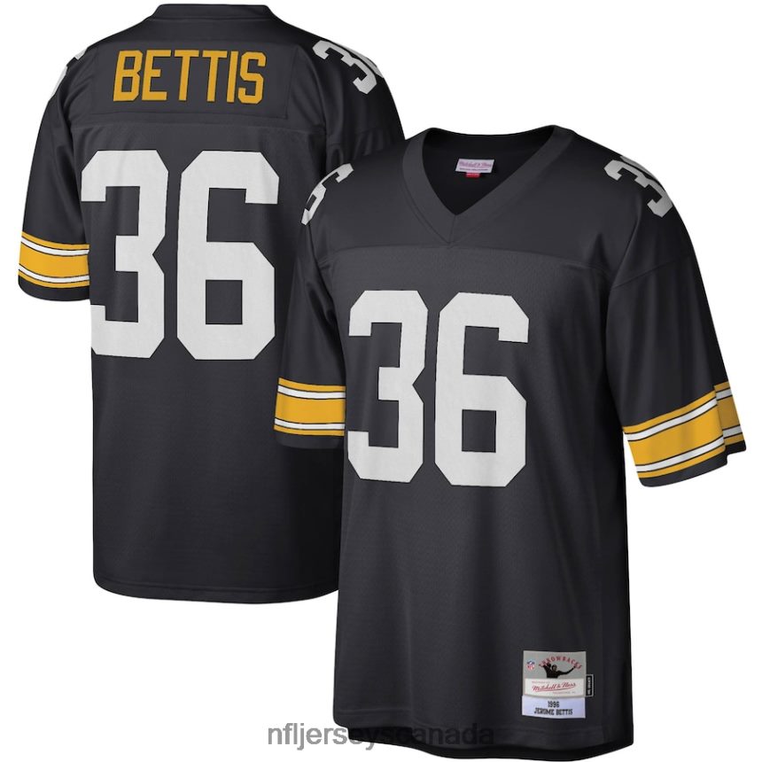 Men Pittsburgh Steelers Jerome Bettis Mitchell  Ness Black Legacy Replica Jersey Clothing NFL TBXFR61992