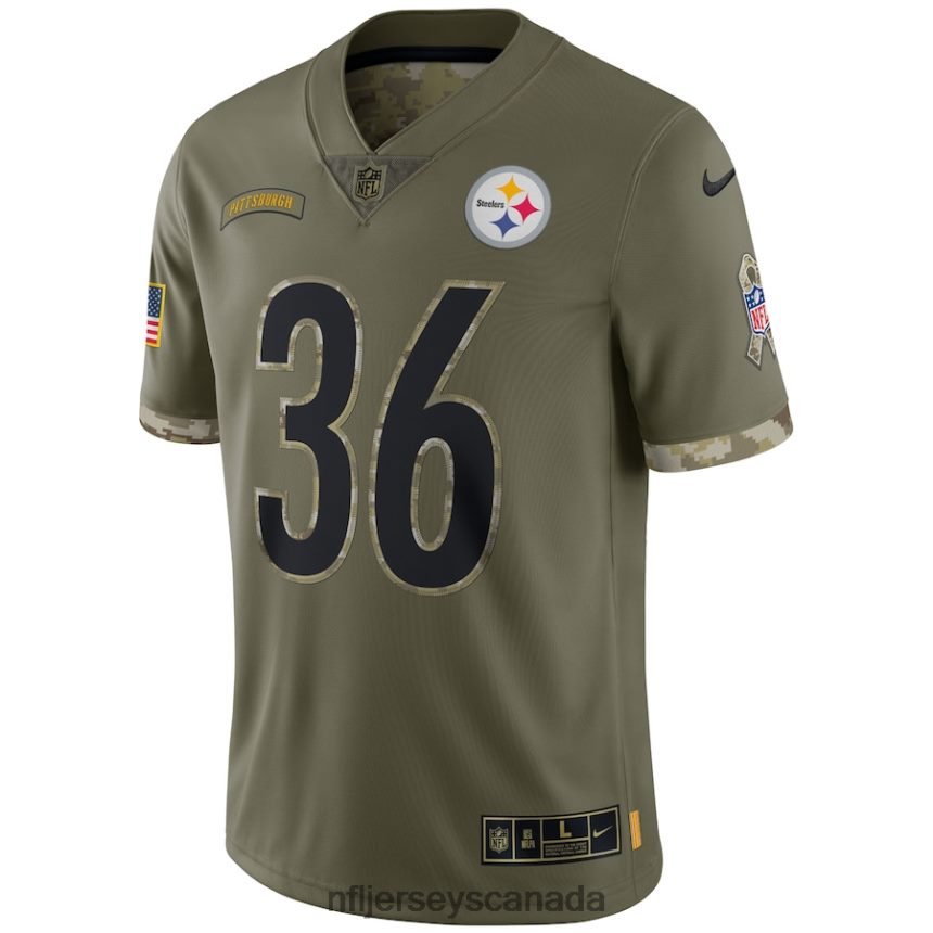 Men Pittsburgh Steelers Jerome Bettis Nike Olive 2022 Salute To Service Retired Player Limited Jersey Clothing NFL TBXFR61160
