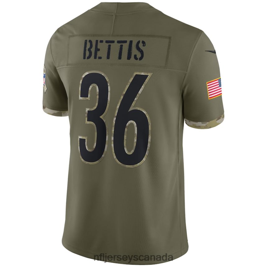Men Pittsburgh Steelers Jerome Bettis Nike Olive 2022 Salute To Service Retired Player Limited Jersey Clothing NFL TBXFR61160