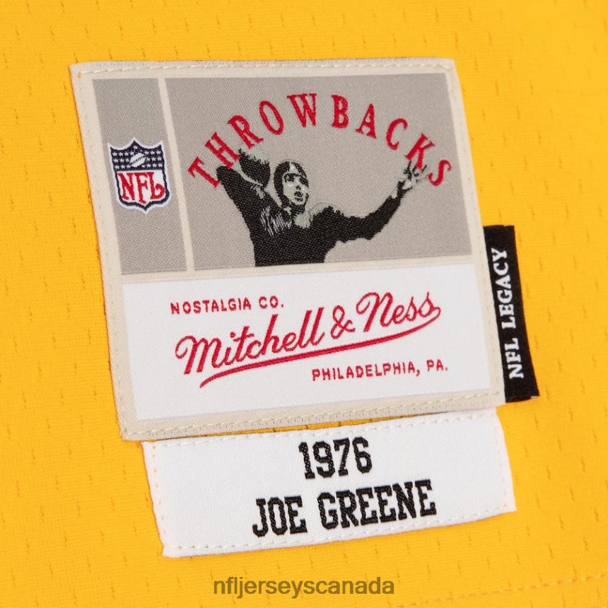 Men Pittsburgh Steelers Joe Greene Mitchell  Ness Black/Gold 1976 Split Legacy Replica Jersey Clothing NFL TBXFR61972