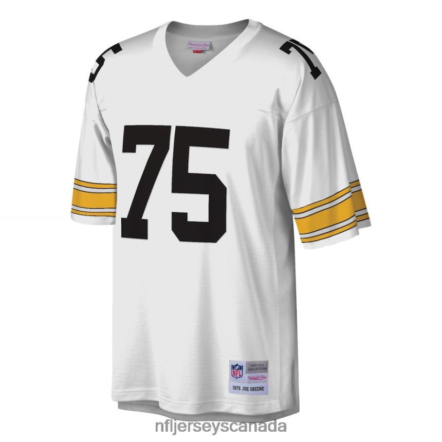 Men Pittsburgh Steelers Joe Greene Mitchell  Ness White Legacy Replica Jersey Clothing NFL TBXFR62536