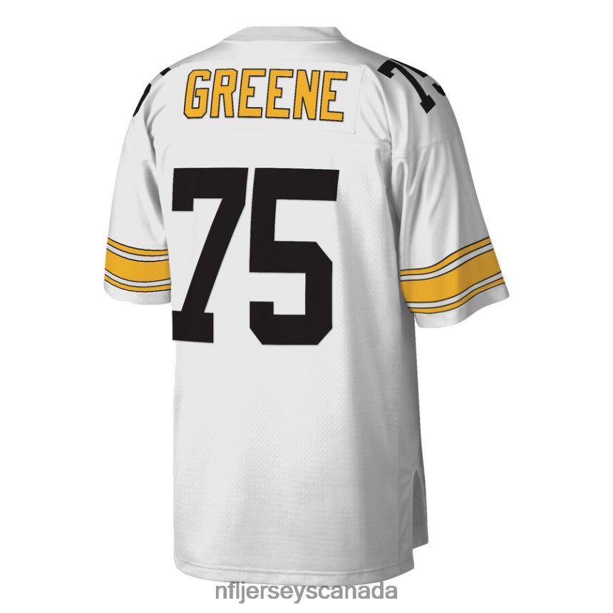 Men Pittsburgh Steelers Joe Greene Mitchell  Ness White Legacy Replica Jersey Clothing NFL TBXFR62536