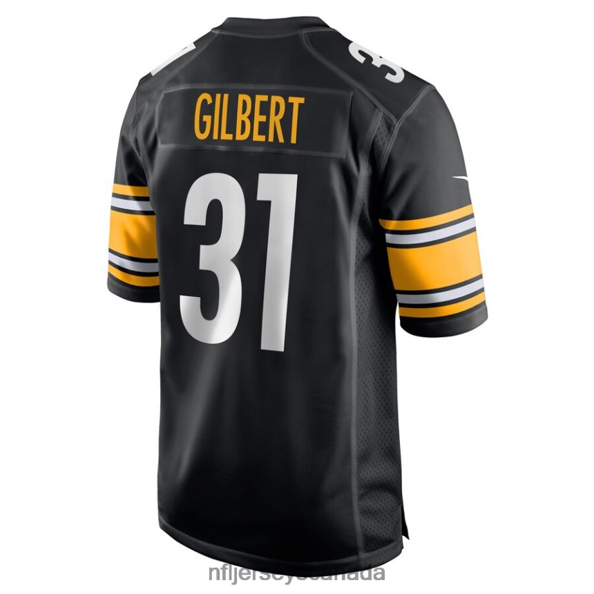 Men Pittsburgh Steelers Mark Gilbert Nike Black Game Player Jersey Clothing NFL TBXFR64358