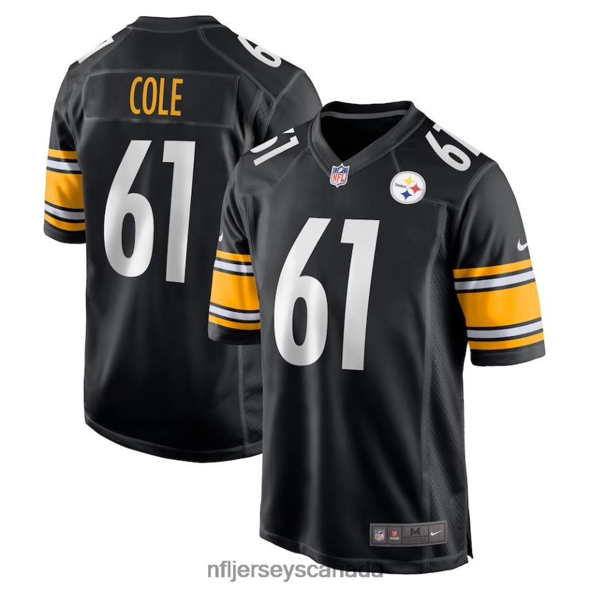 Men Pittsburgh Steelers Mason Cole Nike Black Game Player Jersey Clothing NFL TBXFR66139