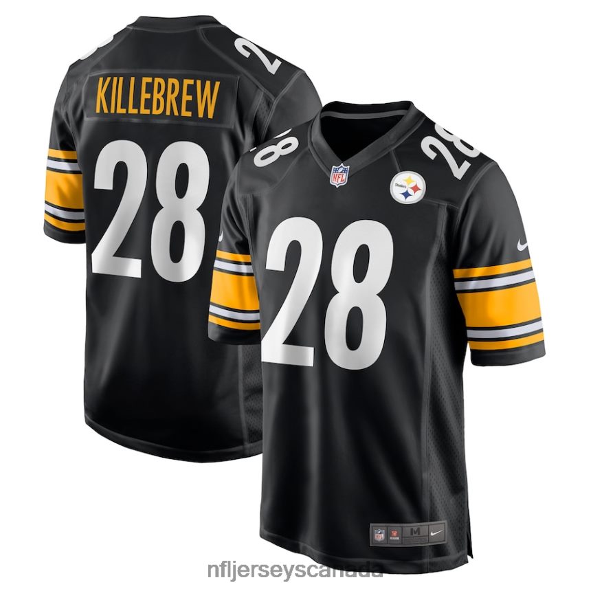 Men Pittsburgh Steelers Miles Killebrew Nike Black Game Jersey Clothing NFL TBXFR65895