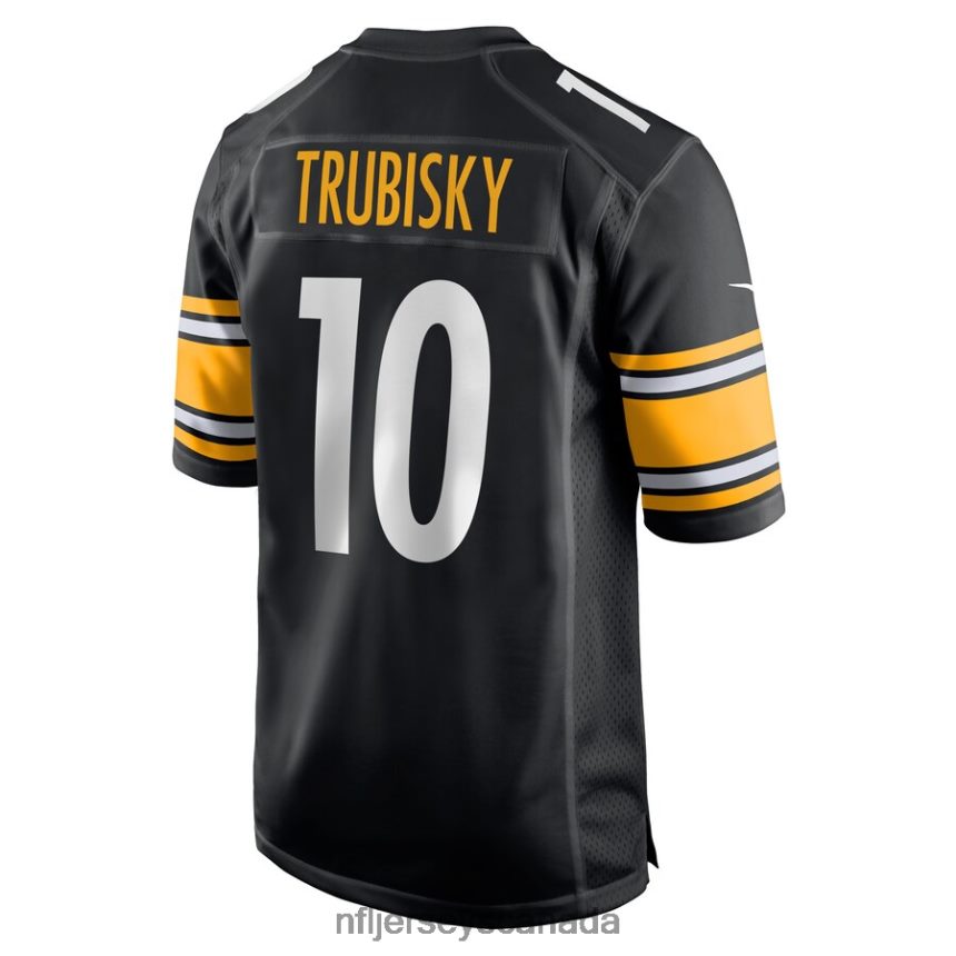 Men Pittsburgh Steelers Mitchell Trubisky Nike Black Game Jersey Clothing NFL TBXFR63396