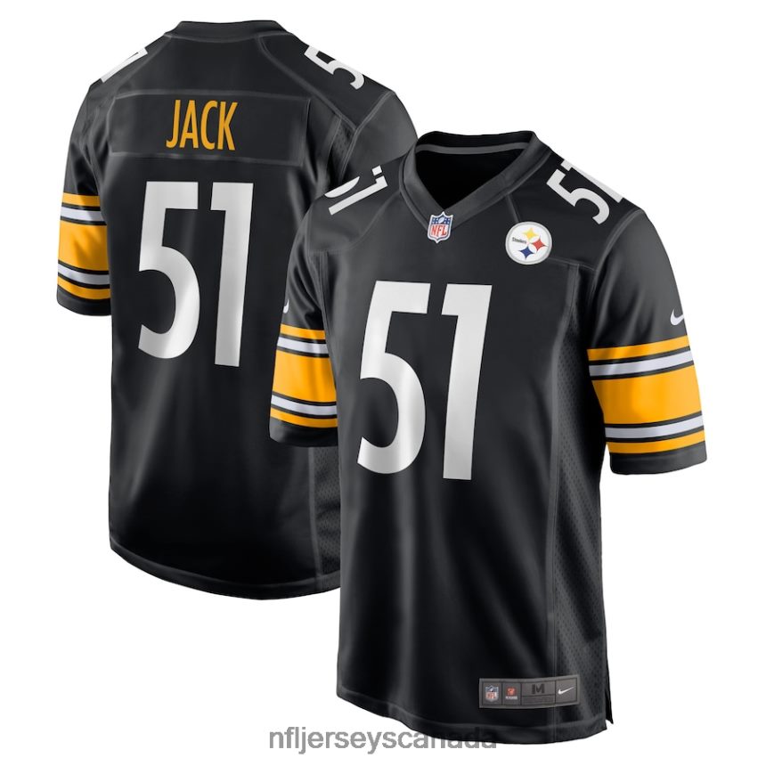 Men Pittsburgh Steelers Myles Jack Nike Black Game Player Jersey Clothing NFL TBXFR64106