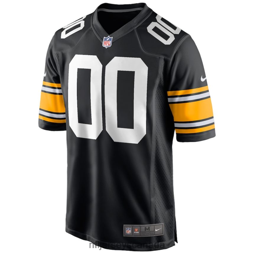 Men Pittsburgh Steelers Nike Black Alternate Custom Game Jersey Clothing NFL TBXFR651