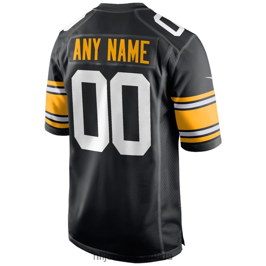 Men Pittsburgh Steelers Nike Black Alternate Custom Game Jersey Clothing NFL TBXFR651