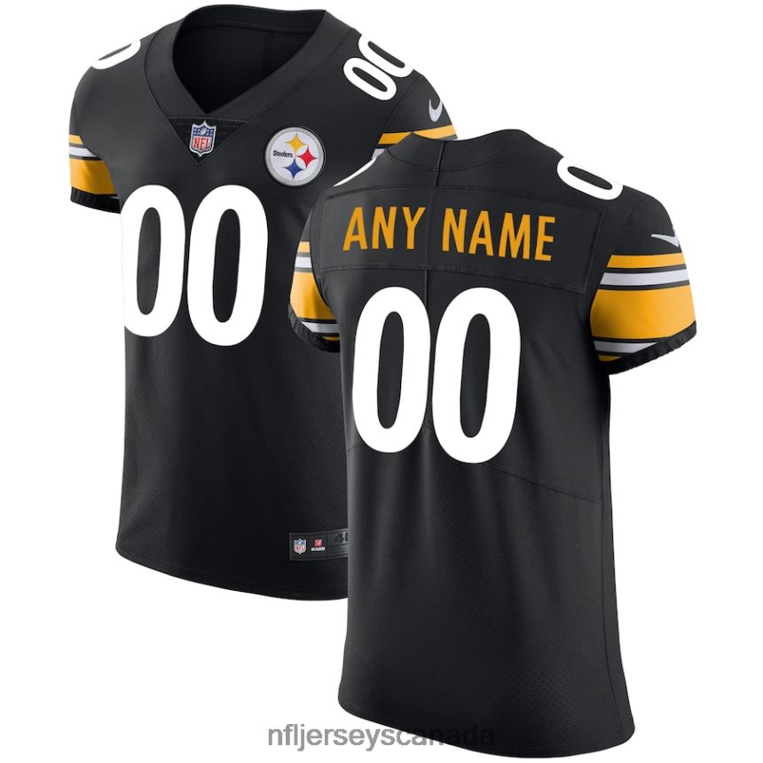 Men Pittsburgh Steelers Nike Black Vapor Untouchable Custom Elite Jersey Clothing NFL TBXFR6601