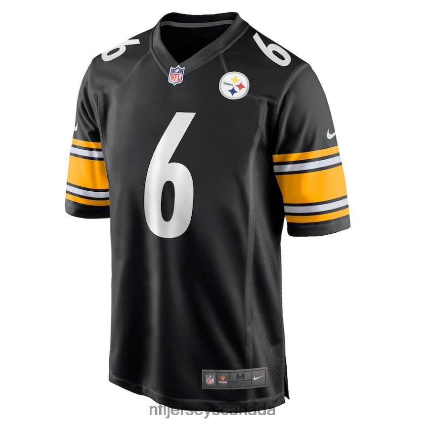 Men Pittsburgh Steelers Pressley Harvin III Nike Black Game Jersey Clothing NFL TBXFR64287