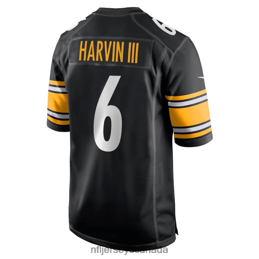 Men Pittsburgh Steelers Pressley Harvin III Nike Black Game Jersey Clothing NFL TBXFR64287